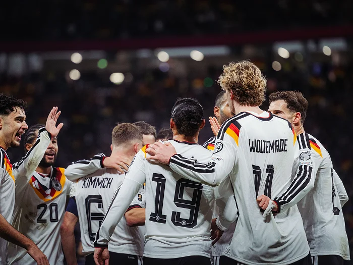 Deutsche Männer-Nationalmannschaft feiert einen Sieg